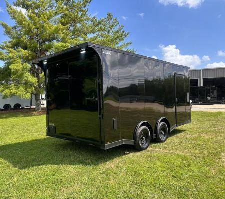New 2026 Luxe 8.5x18 Car Hauler- 5200LB Torsion Axle- Black poly-Blackout