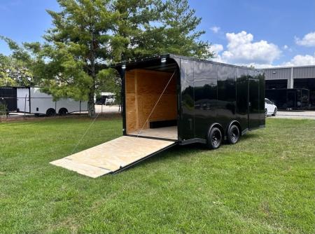New 2026 Luxe 8.5x18 Car Hauler- 5200LB Torsion Axle- Black poly-Blackout