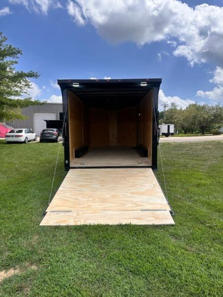 New 2026 Luxe 8.5x18 Car Hauler- 5200LB Torsion Axle- Black poly-Blackout
