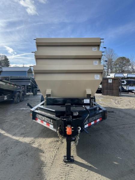New 2027 IRON BULL / ROLL-OFF DUMP TRAILER / BUMPER PULL / 2-7,000# AXLES / 20 K WARRIOR WINCH / WITH 3-16' DUMP BINS