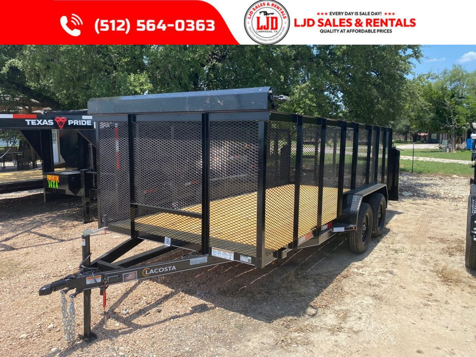 New 2026 Lacosta - 83" x 16' - 4' Walls - Trash Trailer