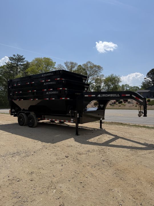 New 2027 IRON BULL / ROLL-OFF DUMP TRAILER / 2-8,000# AXLES / 20 K WARRIOR WINCH / WITH 3-BLACK 16' DUMP BINS