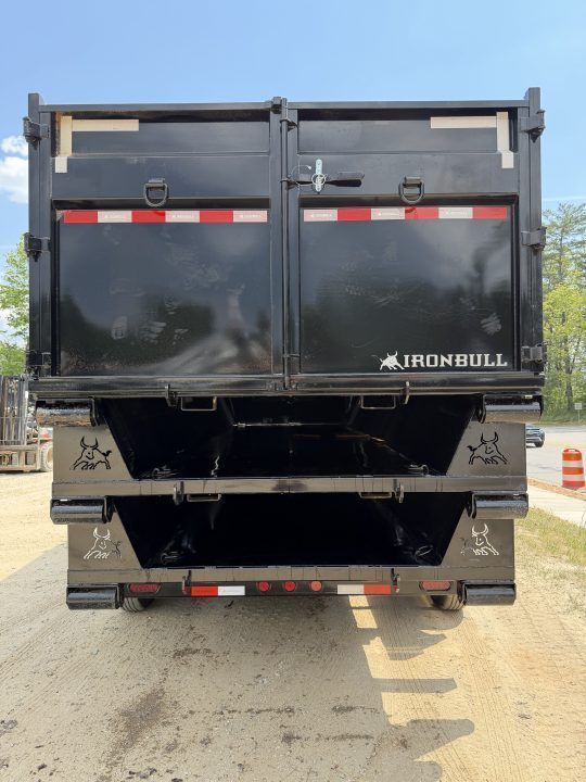 New 2027 IRON BULL / ROLL-OFF DUMP TRAILER / 2-8,000# AXLES / 20 K WARRIOR WINCH / WITH 3-BLACK 16' DUMP BINS