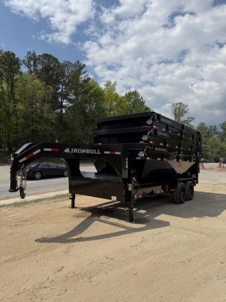 New 2027 IRON BULL / ROLL-OFF DUMP TRAILER / 2-8,000# AXLES / 20 K WARRIOR WINCH / WITH 3-BLACK 16' DUMP BINS