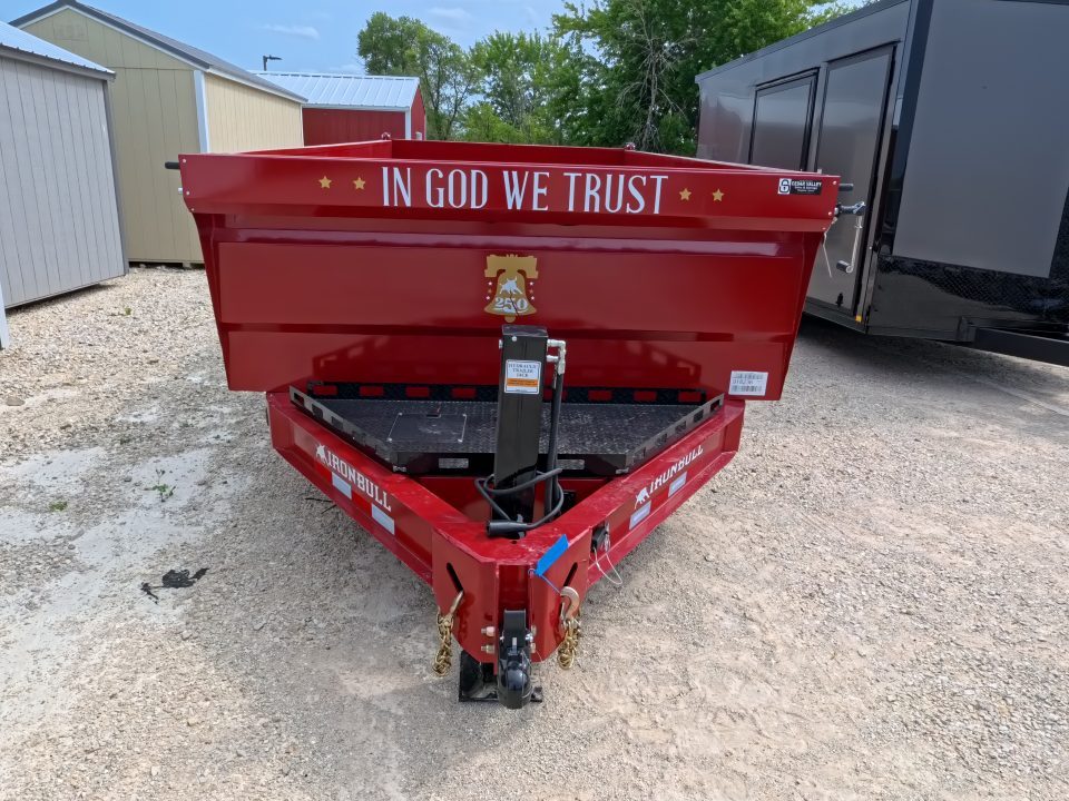 New 2027 Iron Bull 83 x 14 DWB ***America 250*** Dump Trailer with 14Ply Tires, Aluminum Ramps, 14K GVWR & America 250 Decals