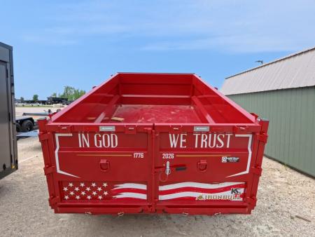 New 2027 Iron Bull 83 x 14 DWB ***America 250*** Dump Trailer with 14Ply Tires, Aluminum Ramps, 14K GVWR & America 250 Decals