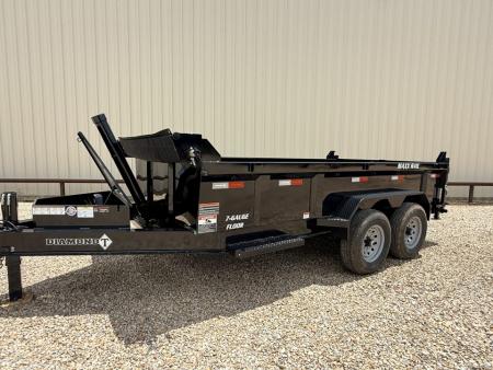 New 2026 Diamond T 83 in x 14 ft Telescopic Low Profile 24” Sides GVWR 14000# Dump Trailer