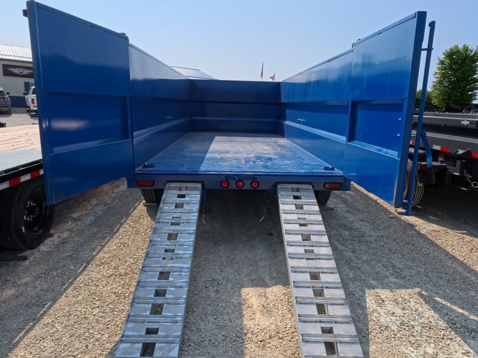 New 2027 Iron Bull 83 x 16 DWB **AMERICA 250** Dump Trailer -48" Sides, 16K GVWR, 16 Ply Black Single Tires, Solar Panel Charger, Aluminum Ramps