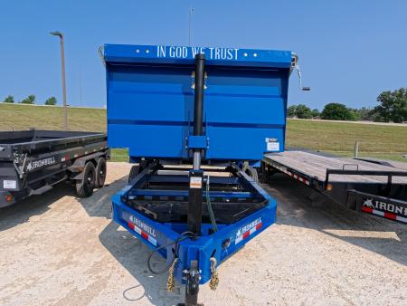 New 2027 Iron Bull 83 x 16 DWB **AMERICA 250** Dump Trailer -48" Sides, 16K GVWR, 16 Ply Black Single Tires, Solar Panel Charger, Aluminum Ramps