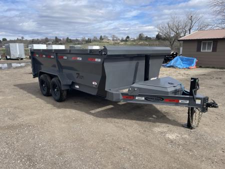 New 2026 Dura-Haul 7x14 14k 3' High Side Dump Trailer with Telescopic Lift