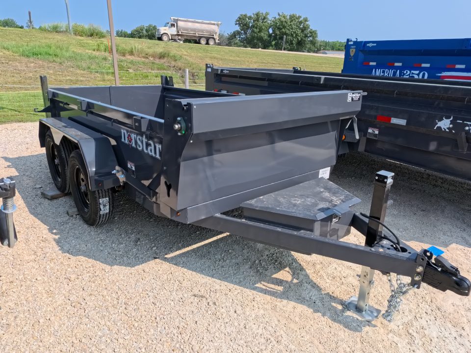 New 2027 Norstar 60 X 10 DCB Dump Trailer with 2) 3500 lb. Axles, 8 Ply Tires - Gray