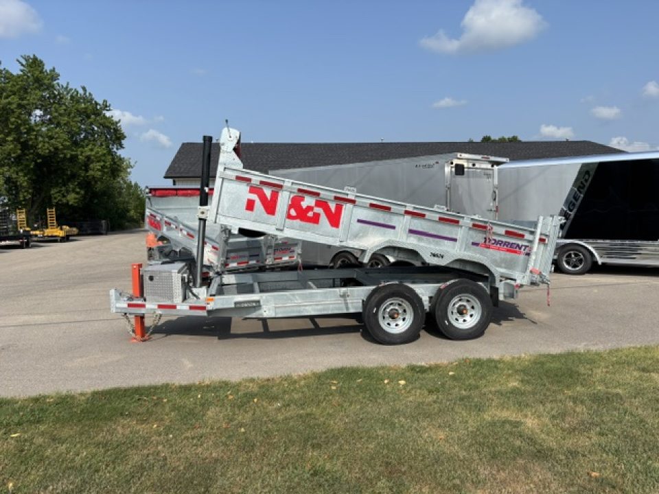 New 2026 N & N Trailers 7x14 Galvanized Dump Trailer