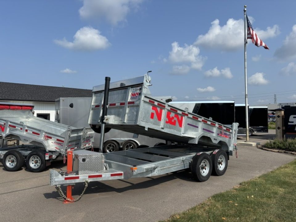 New 2026 N & N Trailers 7x14 Galvanized Dump Trailer