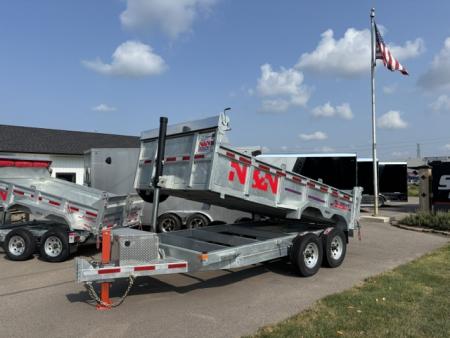 New 2026 N & N Trailers 7x14 Galvanized Dump Trailer