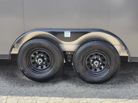New 8 X 24 CAR HAULER ENCLOSED 2027 LIGHTNING 5200# AXLES POLY COMPOSITE EXTERIOR ALL ALUMINUM