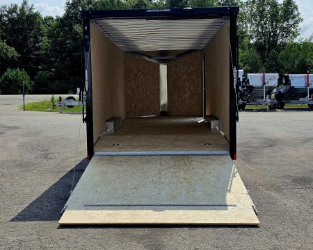 New 8 X 24 CAR HAULER ENCLOSED 2027 LIGHTNING 5200# AXLES POLY COMPOSITE EXTERIOR ALL ALUMINUM