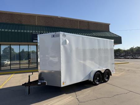 New #056804 2027 FOREST RIVER TA2 7 X 14 TANDEM AXLE 7K ENCLOSED W/ REAR DOUBLE DOORS