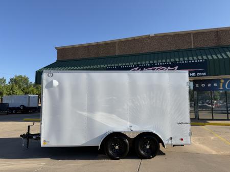 New #056804 2027 FOREST RIVER TA2 7 X 14 TANDEM AXLE 7K ENCLOSED W/ REAR DOUBLE DOORS