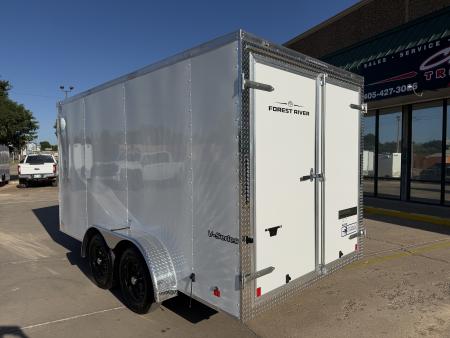 New #056804 2027 FOREST RIVER TA2 7 X 14 TANDEM AXLE 7K ENCLOSED W/ REAR DOUBLE DOORS