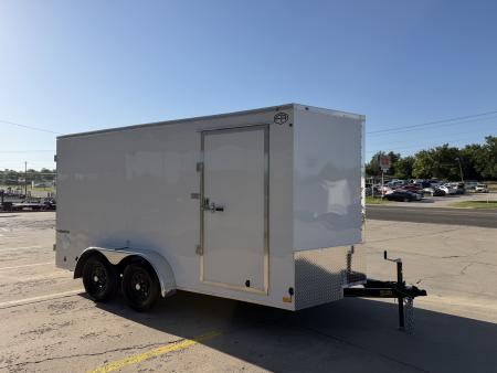 New #056804 2027 FOREST RIVER TA2 7 X 14 TANDEM AXLE 7K ENCLOSED W/ REAR DOUBLE DOORS