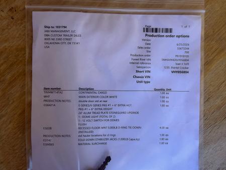 New #056804 2027 FOREST RIVER TA2 7 X 14 TANDEM AXLE 7K ENCLOSED W/ REAR DOUBLE DOORS