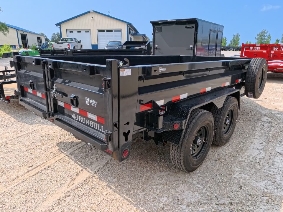 New 2026 Iron Bull 83 x 14 DWB Dump Trailer, 14,999 GVWR, 14Ply Tires, Solar Panel Charger, Hydraulic Jack