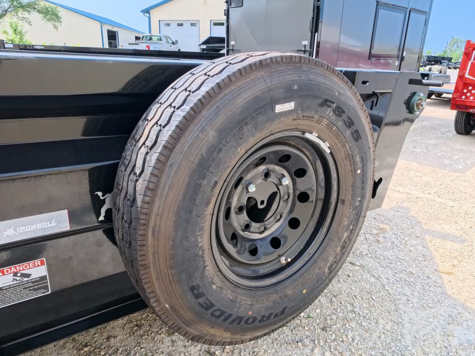 New 2026 Iron Bull 83 x 14 DWB Dump Trailer, 14,999 GVWR, 14Ply Tires, Solar Panel Charger, Hydraulic Jack