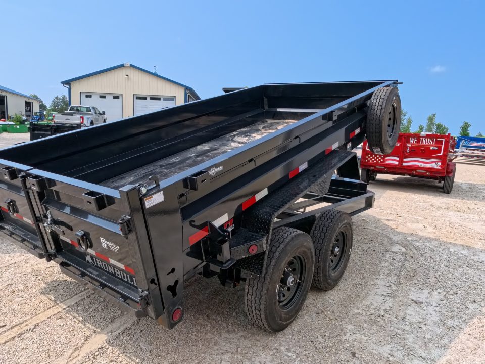 New 2026 Iron Bull 83 x 14 DWB Dump Trailer, 14,999 GVWR, 14Ply Tires, Solar Panel Charger, Hydraulic Jack
