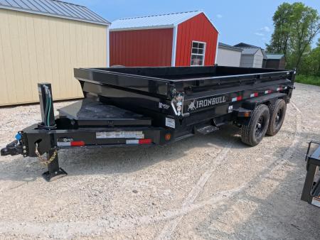 New 2026 Iron Bull 83 x 14 DWB Dump Trailer, 14,999 GVWR, 14Ply Tires, Solar Panel Charger, Hydraulic Jack