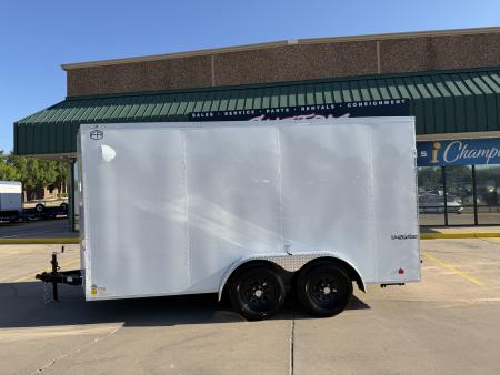 New #056805 2027 FOREST RIVER TA2 7 X 14 TANDEM AXLE 7K ENCLOSED W/ REAR RAMP DOOR