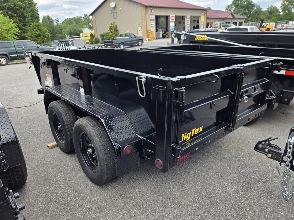 New 5 x 10 Big Tex 70SR Low Pro Dump Trailer, 7k GVWR ***w/ Tarp Kit, Double Rear Doors & 110V Battery Charger