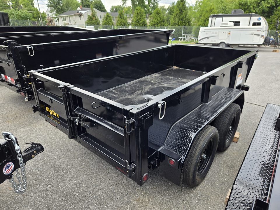 New 5 x 10 Big Tex 70SR Low Pro Dump Trailer, 7k GVWR ***w/ Tarp Kit, Double Rear Doors & 110V Battery Charger