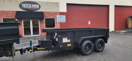 New 5 x 10 Big Tex 70SR Low Pro Dump Trailer, 7k GVWR ***w/ Tarp Kit, Double Rear Doors & 110V Battery Charger