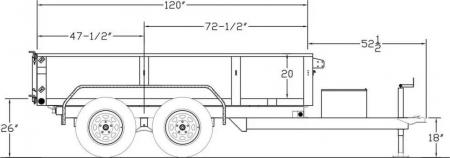 New 5 x 10 Big Tex 70SR Low Pro Dump Trailer, 7k GVWR ***w/ Tarp Kit, Double Rear Doors & 110V Battery Charger
