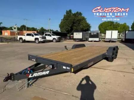 New #157781 2027 LAMAR CE 22 X 83 TANDEM AXLE 7K WOOD FLOOR CAR HAULER