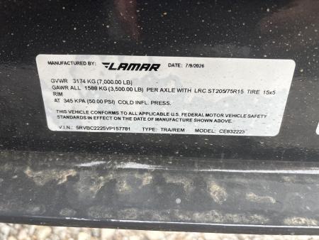 New #157781 2027 LAMAR CE 22 X 83 TANDEM AXLE 7K WOOD FLOOR CAR HAULER