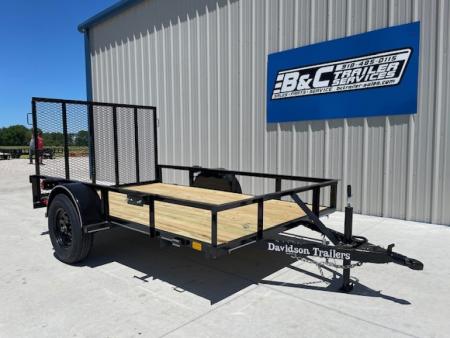 New 2026 DAVIDSON 77X10 ANGLE TOP 3500lb SINGLE AXLE UTILITY W/4' GATE