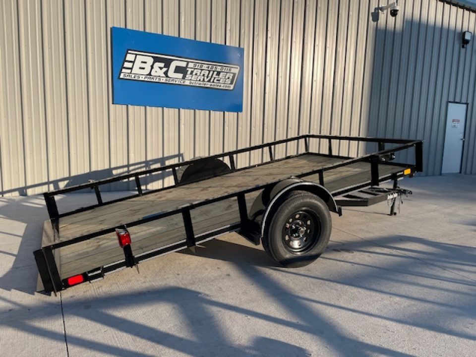 New 2026 DAVIDSON 77X12 ANGLE TOP TILT WOOD BED UTILITY TRAILER