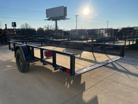 New 2026 DAVIDSON 77X12 ANGLE TOP TILT WOOD BED UTILITY TRAILER