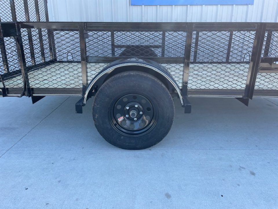 New 2026 DAVIDSON 77X12 UTILITY, SINGLE 3500lb AXLE, 24" EXPANDED METAL WALLS, 4' GATE