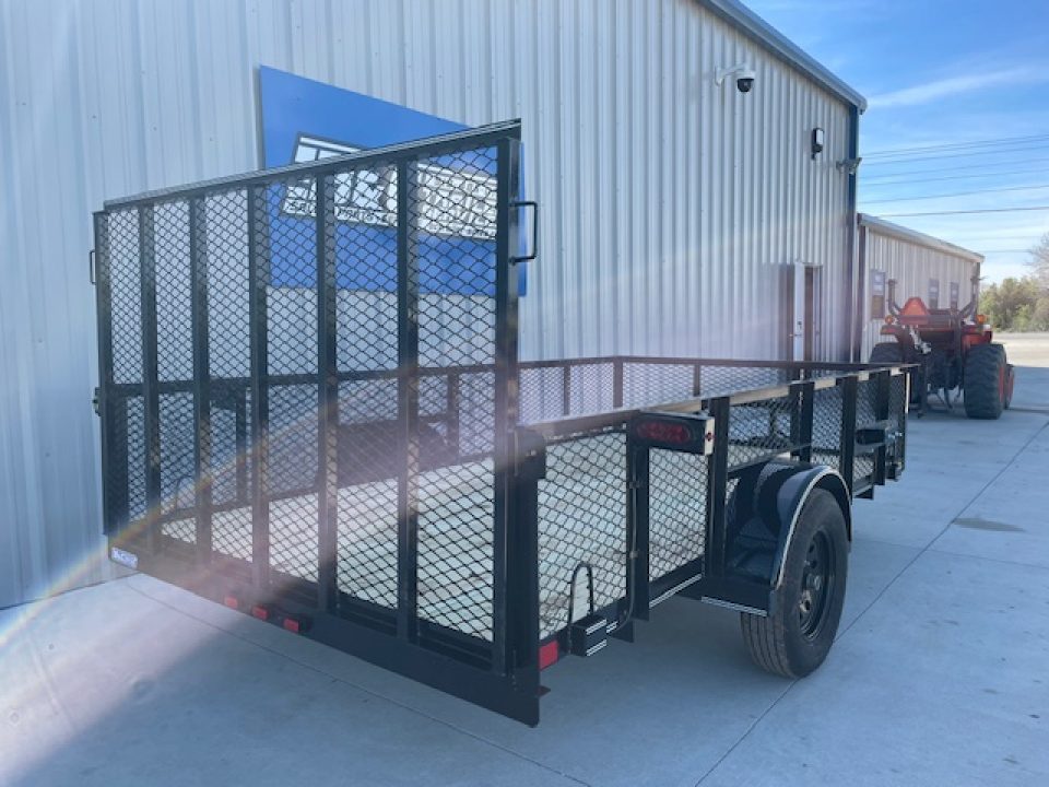 New 2026 DAVIDSON 77X12 UTILITY, SINGLE 3500lb AXLE, 24" EXPANDED METAL WALLS, 4' GATE