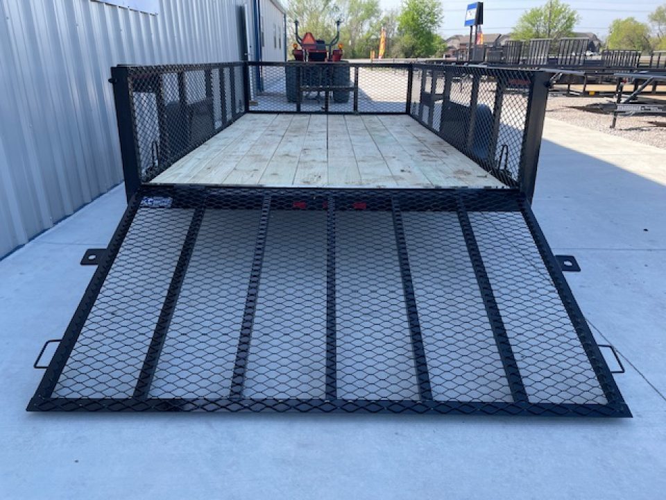 New 2026 DAVIDSON 77X12 UTILITY, SINGLE 3500lb AXLE, 24" EXPANDED METAL WALLS, 4' GATE