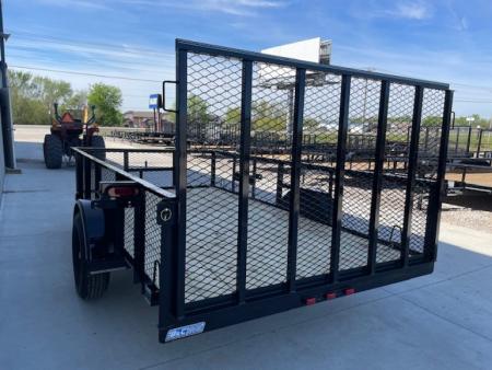 New 2026 DAVIDSON 77X12 UTILITY, SINGLE 3500lb AXLE, 24" EXPANDED METAL WALLS, 4' GATE