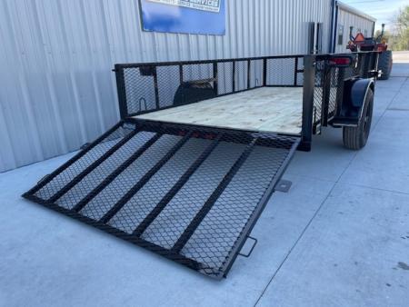 New 2026 DAVIDSON 77X12 UTILITY, SINGLE 3500lb AXLE, 24" EXPANDED METAL WALLS, 4' GATE