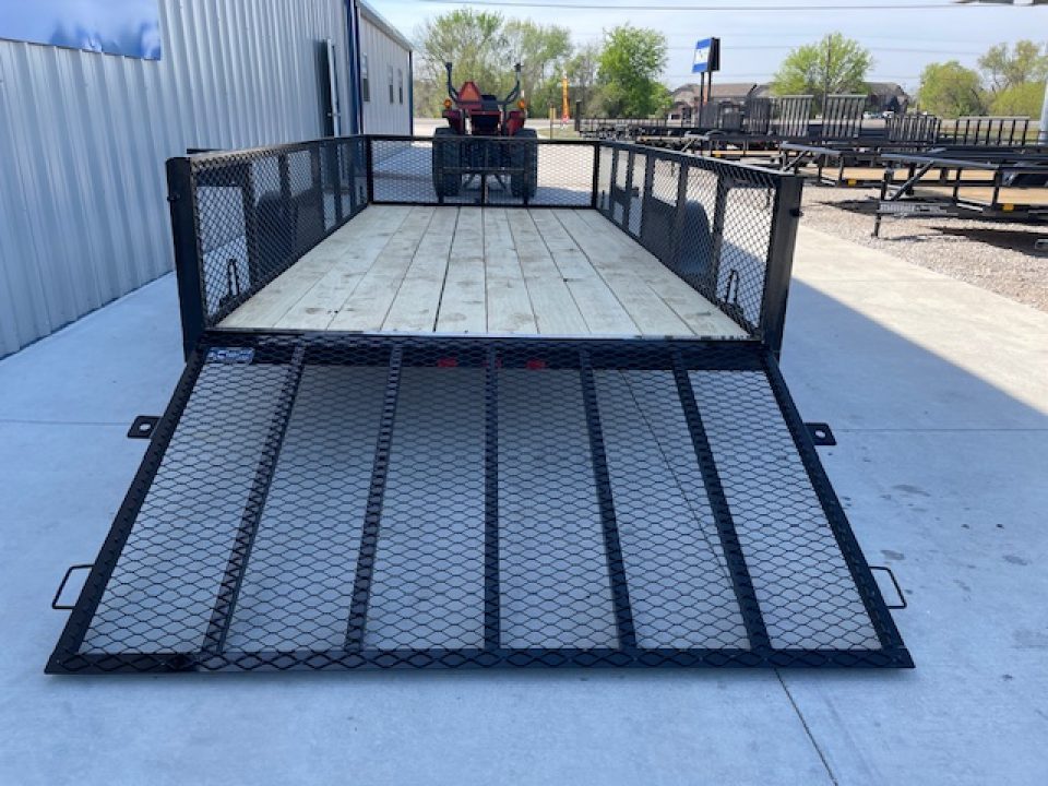 New 2026 DAVIDSON 77X14 UTILITY , 3500lb AXLE W/24" EXPANDED METAL WALLS, 4' GATE