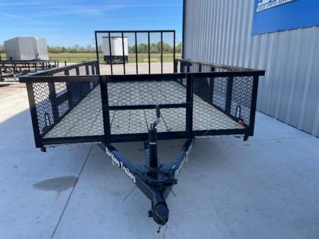 New 2026 DAVIDSON 77X14 UTILITY , 3500lb AXLE W/24" EXPANDED METAL WALLS, 4' GATE