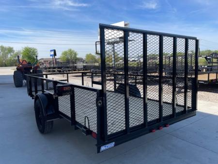 New 2026 DAVIDSON 77X14 UTILITY , 3500lb AXLE W/24" EXPANDED METAL WALLS, 4' GATE