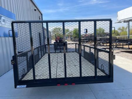 New 2026 DAVIDSON 77X14 UTILITY , 3500lb AXLE W/24" EXPANDED METAL WALLS, 4' GATE