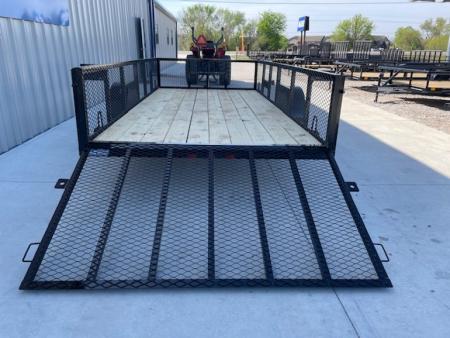 New 2026 DAVIDSON 77X14 UTILITY , 3500lb AXLE W/24" EXPANDED METAL WALLS, 4' GATE
