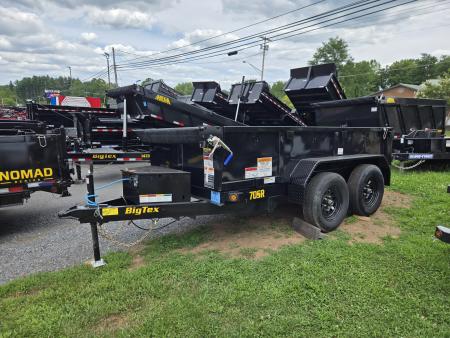 New 5 x 10 Big Tex 70SR Low Pro Dump Trailer, 7k GVWR ***w/ Tarp Kit, Double Rear Doors & 110V Battery Charger